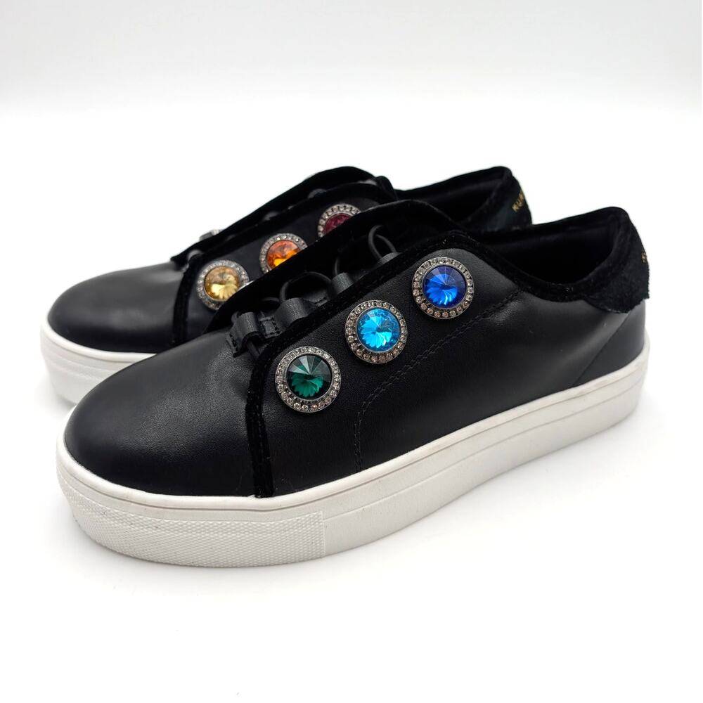 Kurt Geiger London Mini Laney Octavia Sneaker Shoes Kids' Black Size US5M EU36